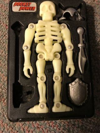 Sega 1988 Pocket Power Glo Bones Skeleton Missing Axe