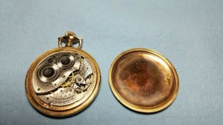 1905 WALTHAM POCKET WATCH,  7J. ,  SIZE 12s,  GOLD - FILLED 14413931 20 years 7