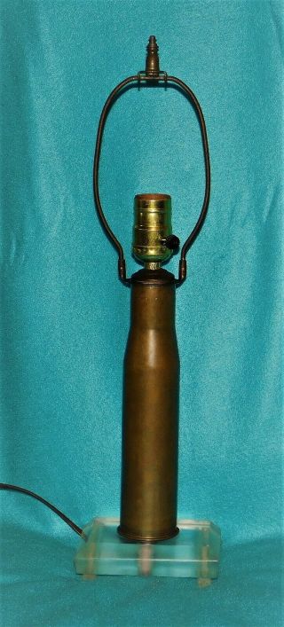 Vintage Military Trench Art 37mm Anti Tank Shell Casing Bullet Lamp