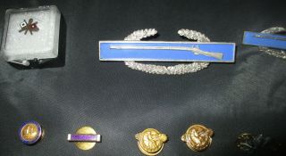 US MILITARY PINS & PATCHES EAGLE DUCK PURPLE HEART Sterling Silver 10K Gold RCAF 2