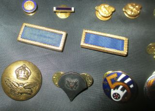 US MILITARY PINS & PATCHES EAGLE DUCK PURPLE HEART Sterling Silver 10K Gold RCAF 4