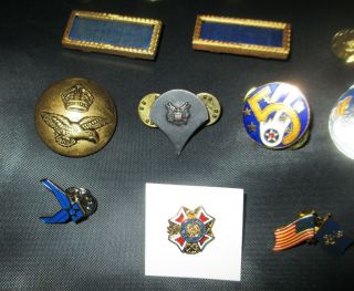 US MILITARY PINS & PATCHES EAGLE DUCK PURPLE HEART Sterling Silver 10K Gold RCAF 6