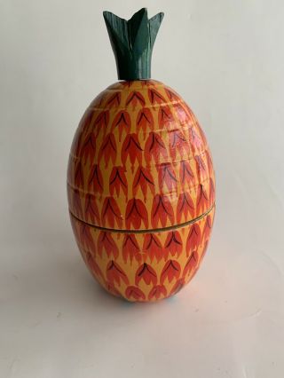 Wooden Pineapple Matryoshka Made In Japan 7