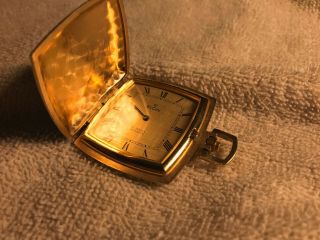 Elgin Swiss Made 17 Jewel Movement Pocket Watch Gold Plated Full Hunter