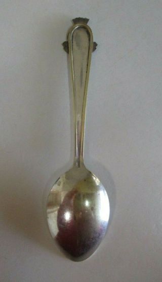 HMAS Sydney - Large Vintage Navy Souvenir Teaspoon - Anchor,  Crown,  Star & Rope 5