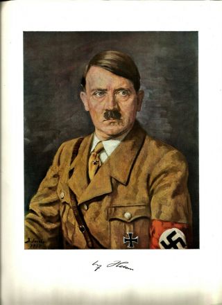 Adolf Hitler,  Big Size Picture,  Printed In 1935,  Item,  Great Portrait
