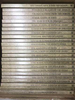 Lost Civilizations Time - Life Complete 24 Vol Set Maya - Etruscans - Egypt - Rome