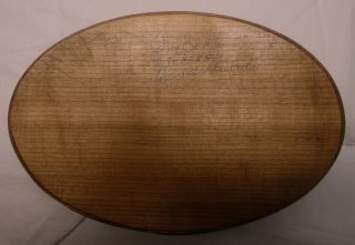 Shaker Style Oval Box 5 Size - Cherry - Top Red Wood Burl - Signed 6