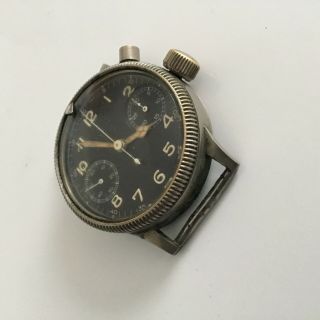 vintage mens ww2 HANHART german military issue LUFTWAFFE chronograph cal 40 10