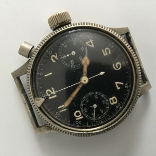 vintage mens ww2 HANHART german military issue LUFTWAFFE chronograph cal 40 8