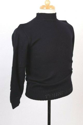 Vintage Wwii Usn Navy Blue Wool Watch Gob Sweater Usa Mens Size 36