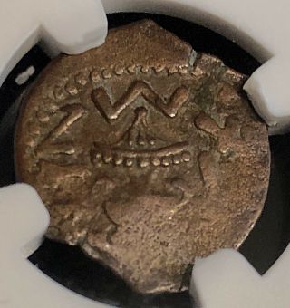 Judaea 68/9AD Jewish War Ancient AE Prutah Grape Vine/Amphora NGC VF 16mm 2.  04g 2
