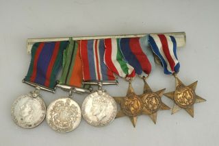 Wwii Canadian 6 - Medal Group France & Germany Italy Star Etc.