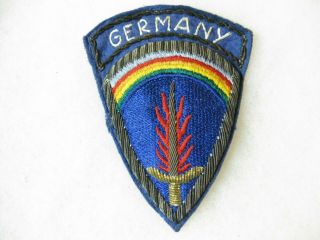 Wwii U.  S.  Army Shaef Bullion Sword Patch With Germany Arc German Made Occupation