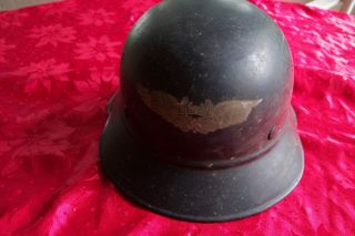 Vintage Ww2 Germany Civil Defence Luftschutz Gladiator Type Helmet Wh Liner,  Chin