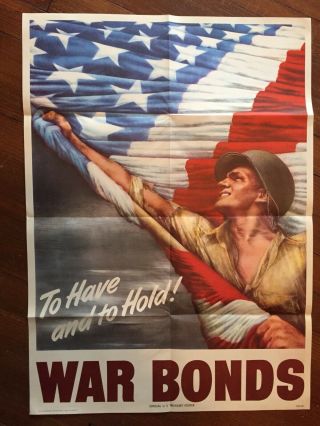 Authentic 1944 Wwii War Bond Poster