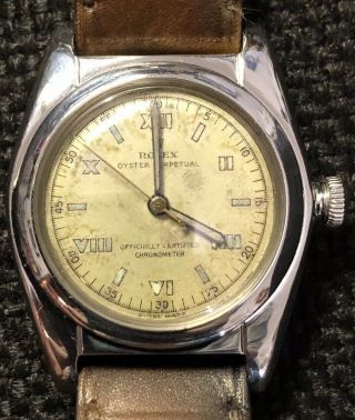 Vintage 1946 Rolex Bubbleback Ref 2940 Oyster Perpetual Watch 2