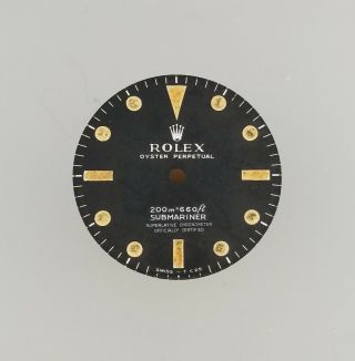 1960’s Vintage Rolex Submariner 5512 Matte Blk Watch Dial – 4 Lines Meters First