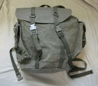 Authentic Germany Military Army Backpack Canvas Camouflage Green Bag Rucksack