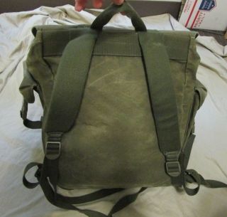 Authentic Germany Military Army Backpack Canvas Camouflage Green Bag Rucksack 3