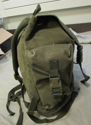 Authentic Germany Military Army Backpack Canvas Camouflage Green Bag Rucksack 7