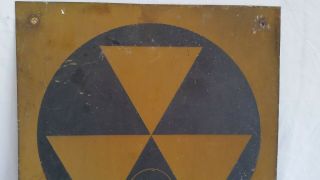 1950s Civil Defense Fallout Shelter Sign Cold War Atomic Bomb Threat 4
