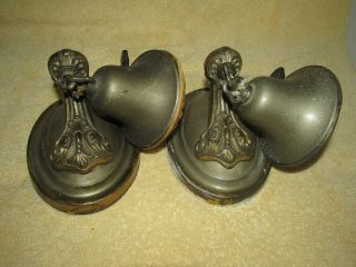 Antique Sconces,  Brass,  Pair,  Old House Salvage,  For Restoration