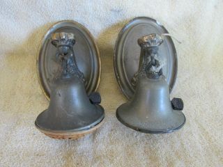 Antique Sconces,  Brass,  Pair,  Old House Salvage,  for Restoration 5