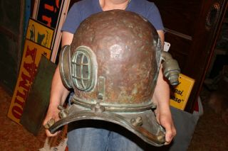 Vintage Antique Brass Diving Helmet 12 Bolt Marked Japan Nippon Tokyo May 2 602 2