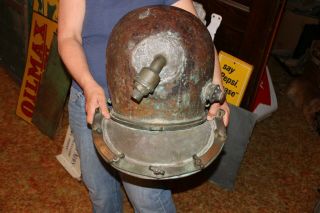 Vintage Antique Brass Diving Helmet 12 Bolt Marked Japan Nippon Tokyo May 2 602 3