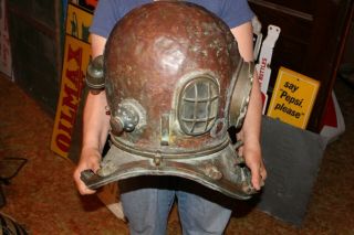 Vintage Antique Brass Diving Helmet 12 Bolt Marked Japan Nippon Tokyo May 2 602 4