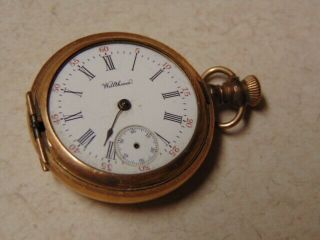 Antique Waltham Pocket Watch With Jeweled Back Non Parts Or Collector