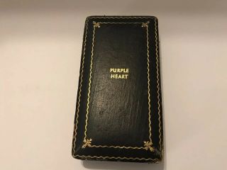 WW2 Empty Purple Heart Coffin Box And Id’ed Good Conduct Medal 2