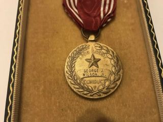 WW2 Empty Purple Heart Coffin Box And Id’ed Good Conduct Medal 3