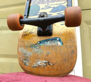 VINTAGE SKATEBOARD NATAS KAUPAS SMA RODNEY MULLEN SIGNED 1989 SANTA CRUZ WHEELS 2