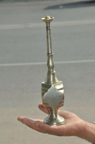 Old Brass Handcrafted Unique Shape Rose Water Sprinkler/Bottle 2