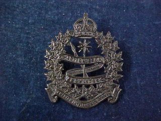Scarce Orig Ww2 " Variation " Officers Cap Badge Canadian Intelligence Corps