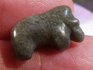 ANCIENT PYU KINGDOM LARGE JADE ELEPHANT AMULET BEAD 18.  4 BY 11.  6 BY 7.  9 MM TOPS 5