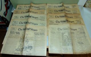 16 Antique The Stars And Stripes Newspapers Wwi Military