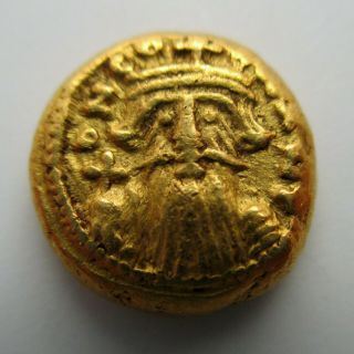 641 - 668 Ad Byzantine Empire Constans Ii Gold Coin Av Solidus Carthage Ancient