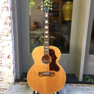 Gibson J100 Acoustic Guitar With Natural Antique Finish,  And Gibson Case
