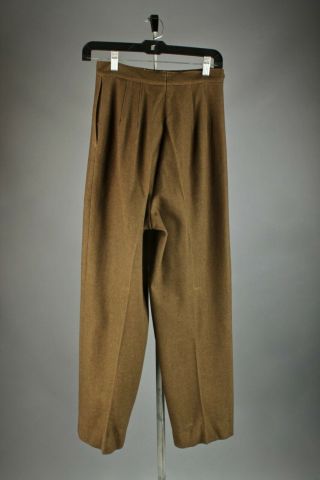 VTG Women ' s 40s WWII WAC WAAC Wool Liner Trousers Sz 12 R 2688 WW2 1940s Pants 2