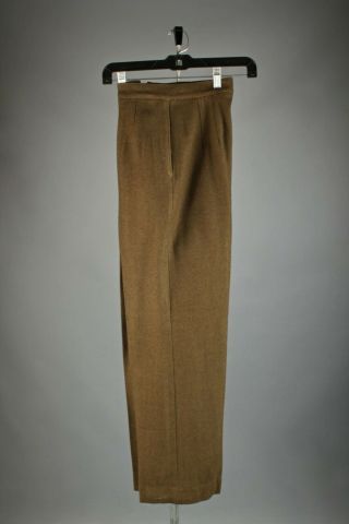 VTG Women ' s 40s WWII WAC WAAC Wool Liner Trousers Sz 12 R 2688 WW2 1940s Pants 3