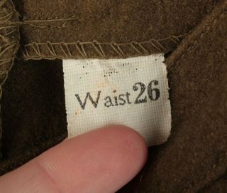 VTG Women ' s 40s WWII WAC WAAC Wool Liner Trousers Sz 12 R 2688 WW2 1940s Pants 5