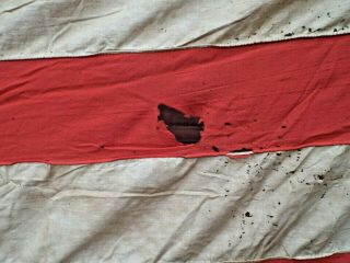 Civil War Era == ANTIQUE HAND STITCHED 35 STAR LINEN AMERICAN FLAG HANDMADE 5