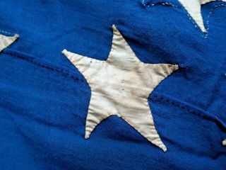 Civil War Era == ANTIQUE HAND STITCHED 35 STAR LINEN AMERICAN FLAG HANDMADE 7