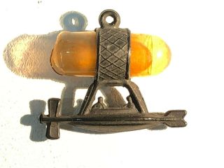 Wwi Vintage Cracker Jack Type Metal Charm Hot Air Balloon Us Army Air Service