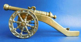 Vintage Brass Ornamental Desktop Model Cannon C1900s