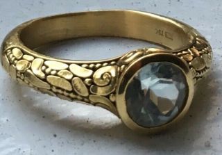 Alex Sepkus 18k Ring (bubble) Engagement Ring.  Vintage Before Yr 2000.  1.  4 Carat