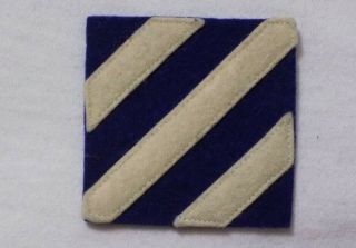 Wwi Or Wwii Us Army 3rd Infantry Division Wool Felt Patch -